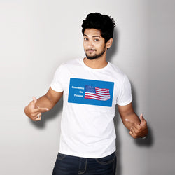 Nevertheless, She Persisted. Men's T-Shirt. USA Flag.