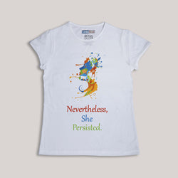 Nevertheless, She Persisted. T-shirt. Support Women's March on 8th.